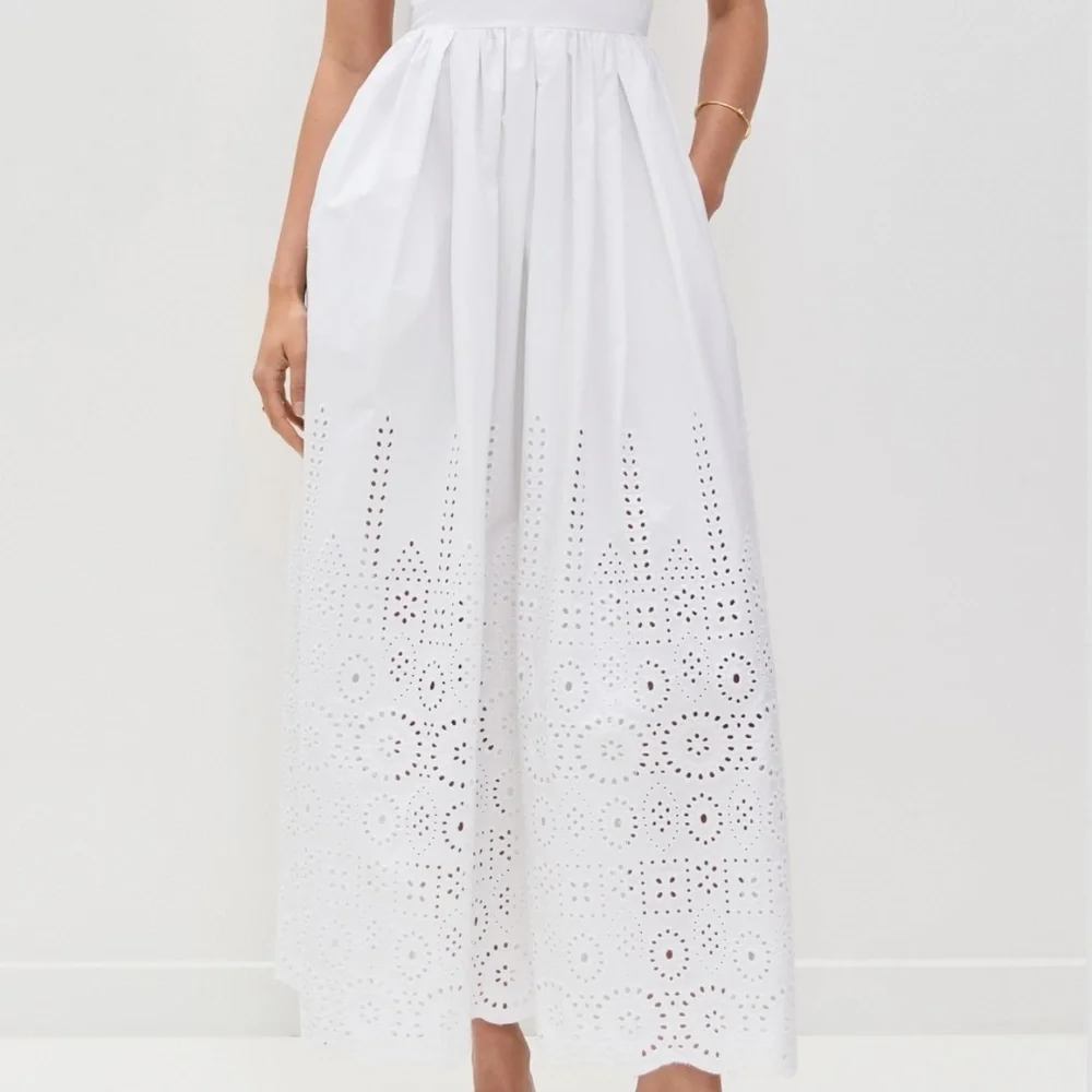 Susana Monaco Embroidered Poplin Open Back Dress - Picture 6 of 10